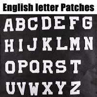a z 3d english alphabet black white letters patches iron on for clothes applique for jacket jeans scrapbooking diy patchwork