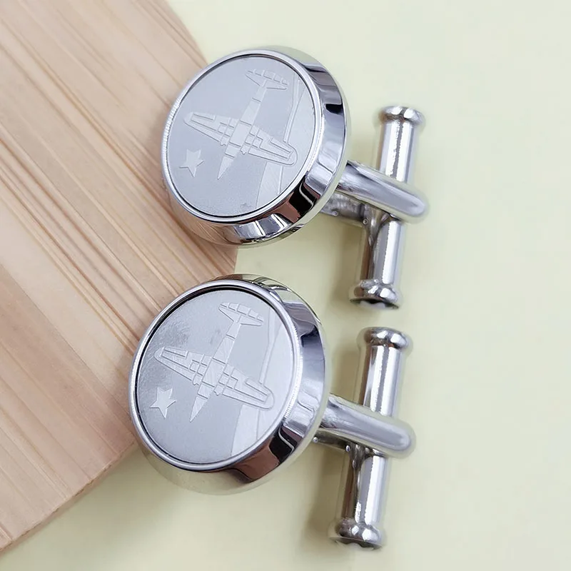 

High Quality Jewelry Stainless Steel Airplane Cufflinks for mens luxury