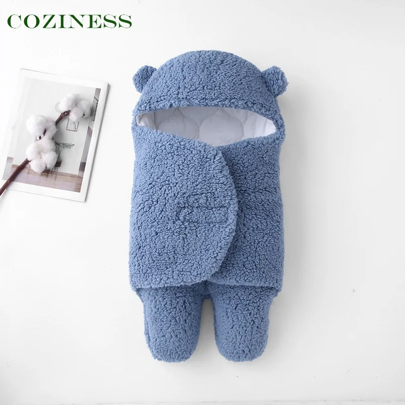 

COZINESS Newborn Baby Thickening Sleeping Bag Baby Anti-Shock Bedding Imitation Cashmere Blanket Swaddling Warm Winter Necessary
