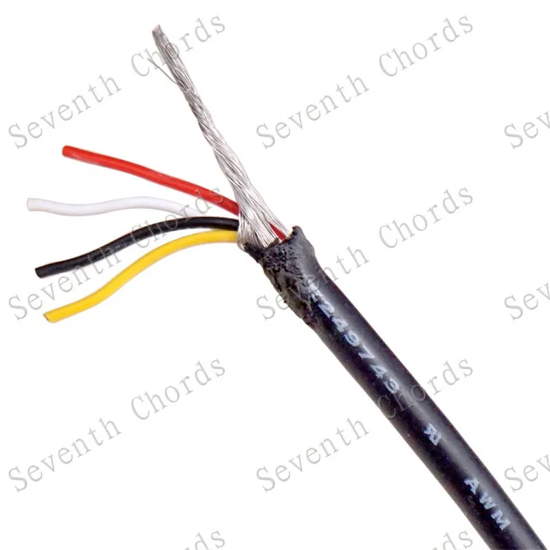 1m elektrische gitarre bass pickup hookup 4 core abgeschirmtes kabel gitarre töpfe hookup draht 4 core und erde draht gitarre teile free global s