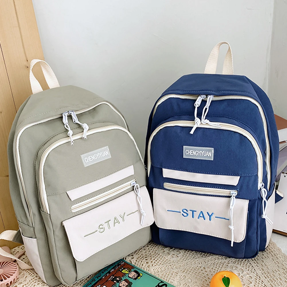 Повседневные вместительные школьные ранцы в стиле преппи для студентов, Модный женский рюкзак с контрастными цветными буквами и принтом, д...