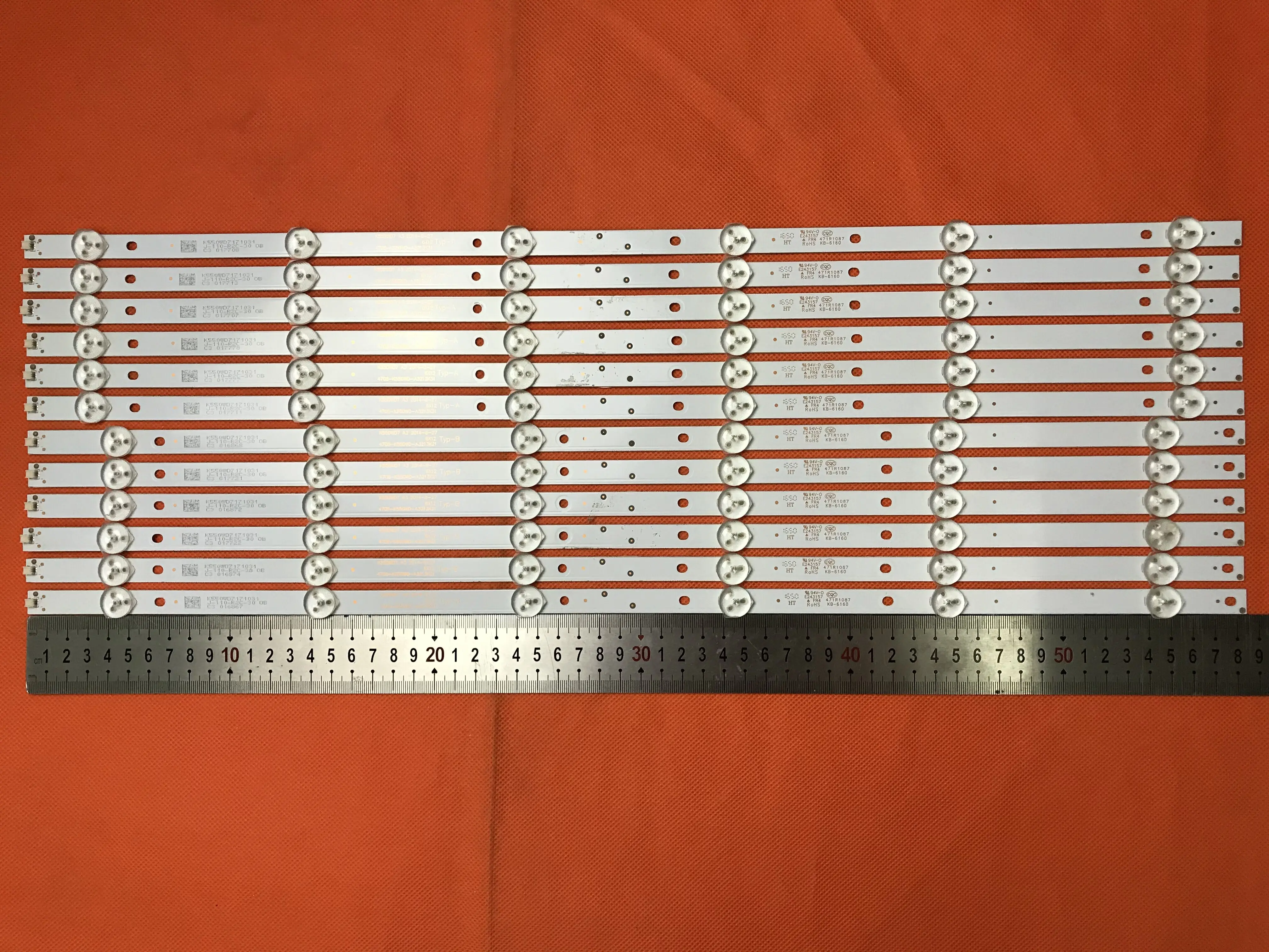 12 set/lot 55PUF6051/T3 55 '𧮬klight Luz tira para LE55D8800 4708-K550WD-A3213K31 4708-K550WD-A3213K21 | Лампы и освещение