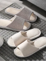 summer comfortable women home shoes men house slippers cotton slides for bedroom couple indoor shoes