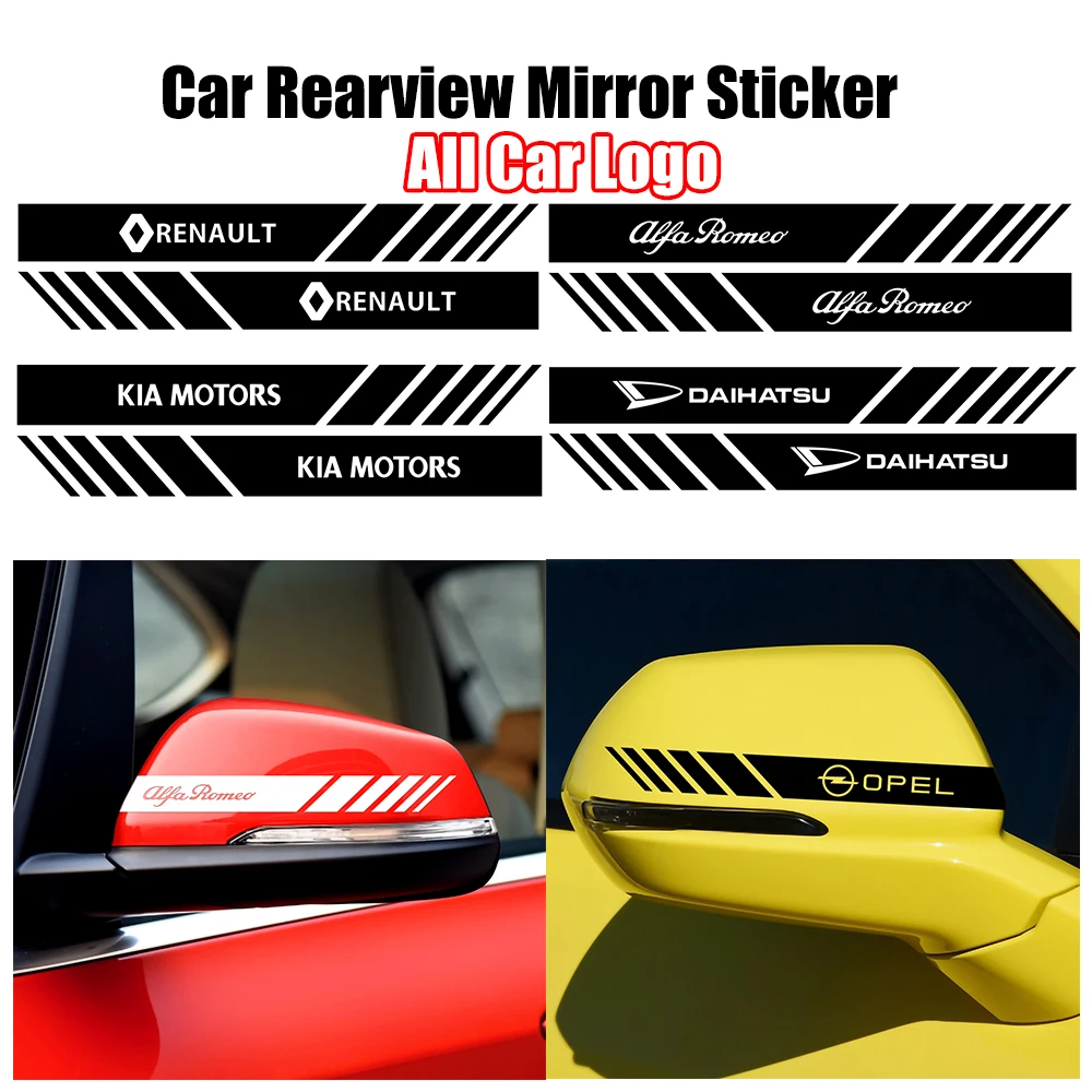 2 шт. светоотражающие наклейки на зеркало заднего вида для Toyota Corolla Camry Avensis Rav4 Yaris