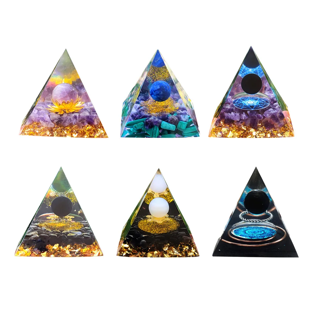 Пирамида органита 5 см символизирует счастливый цитрин преобразователь энергии