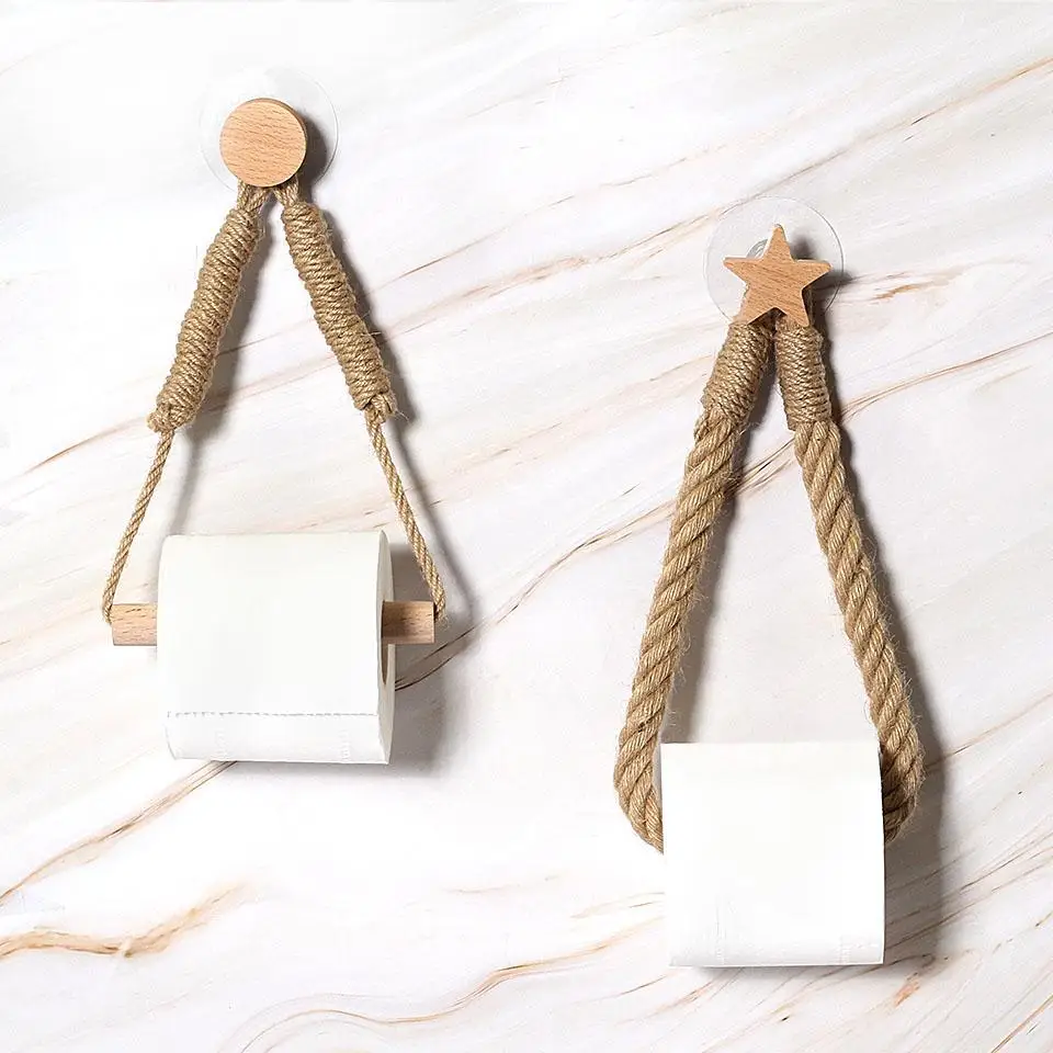 

HOT Hanging Rope Home Accessory Kitchen Roll Toilet Paper Napkin Holder Hotel Bathroom Protection Shelf Supplies