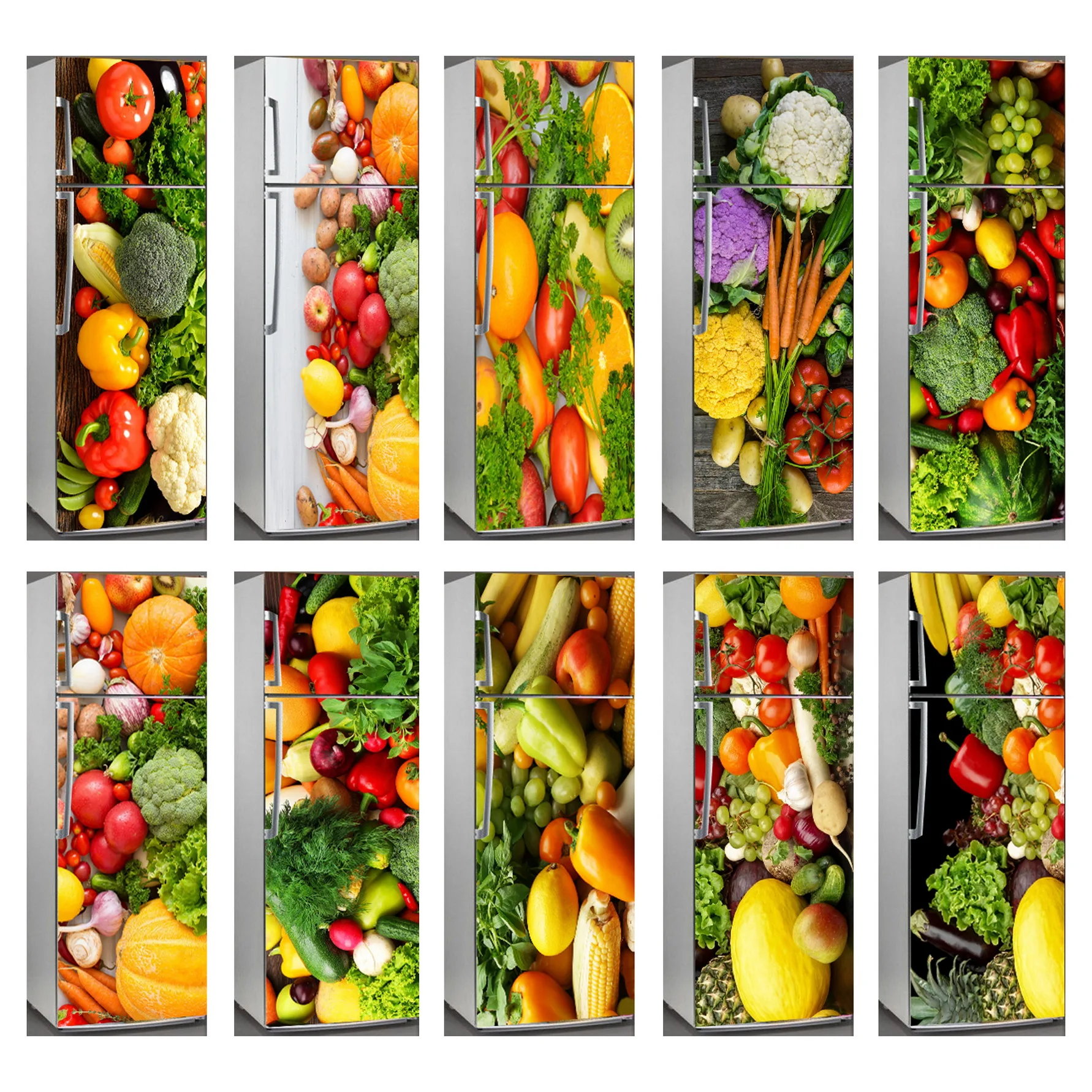 Самоклеящаяся 3d наклейка на дверь холодильника|Дверные наклейки| |