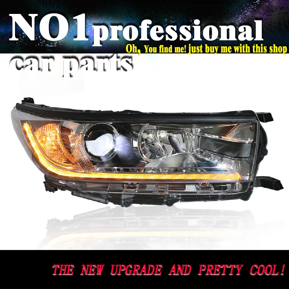 

car accessories for 2017-2018 Highlander Headlights high beam LED DRL Lens Double Beam D2H HID Xenon Dynamic turn signal