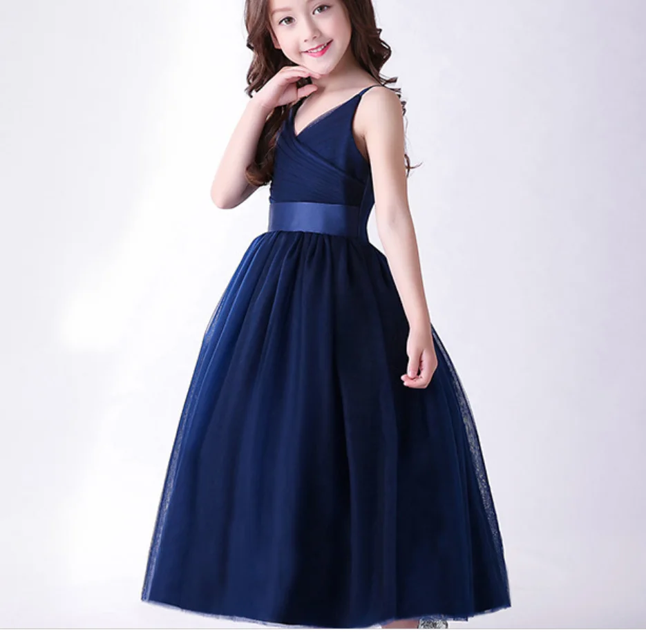 

vintage Baby Girl Dress Baptism Dresses for Girls birthday party wedding princess v-neck mesh ball gown dress
