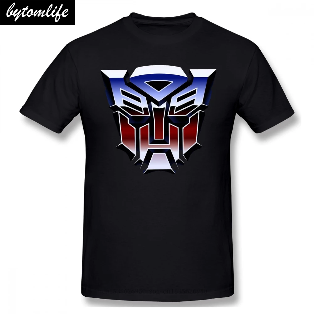 

Autobots LogoAnime Clothes Design Transformers Science Fiction Action Film Cotton Men T-Shirt