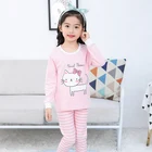 Пижама детская розовая с длинным рукавом, на веснуосень