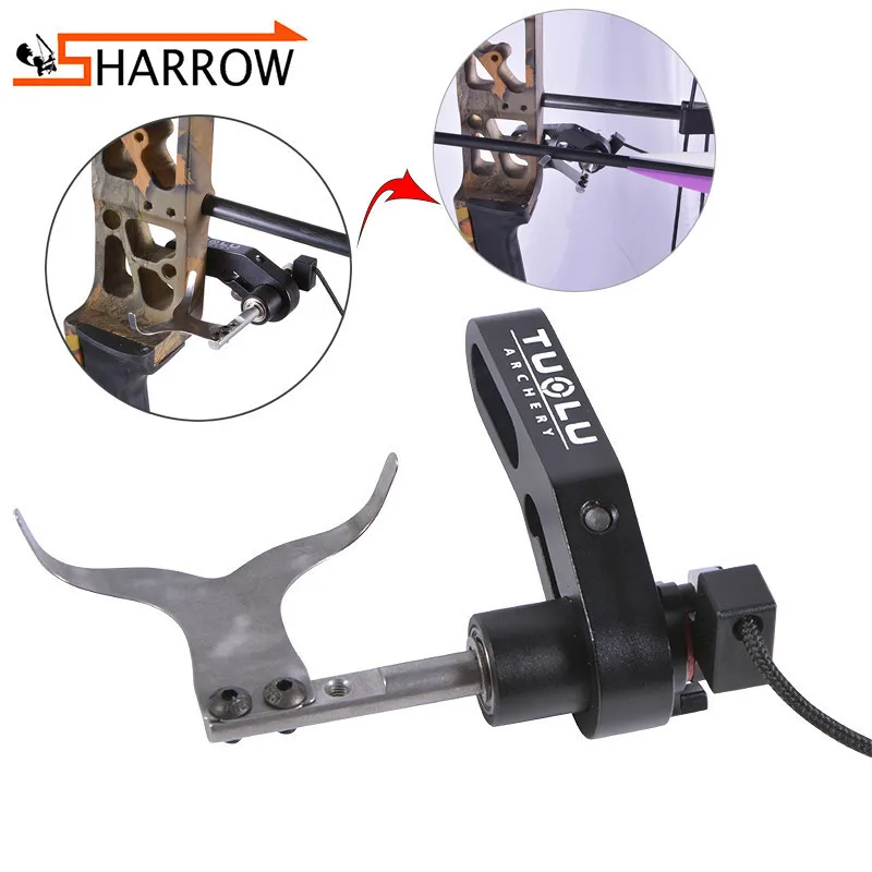 CNC Metal Compound Bow Arrow Rest Fast Drop Away Adjustable Right Hand Steel Sheet Rest For Archery Shooting Hunting Aceessories