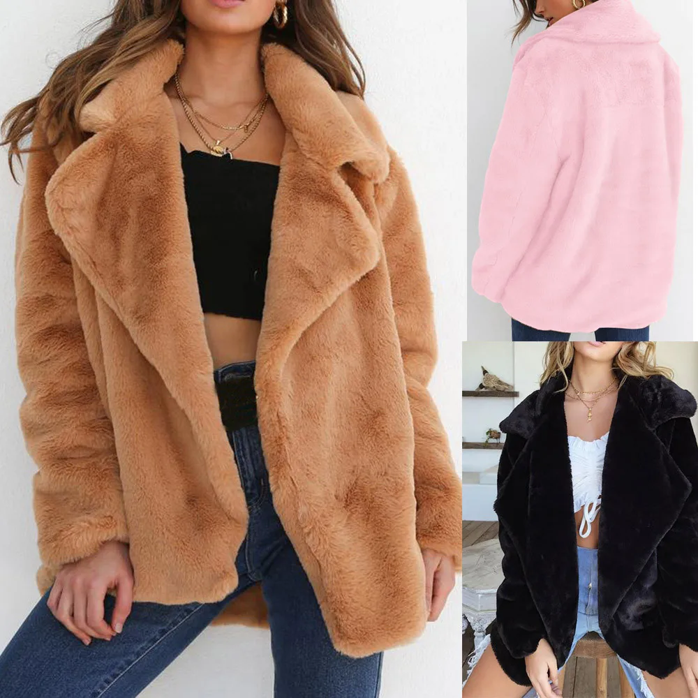 Женское зимнее пальто из искусственного меха сезон зима 2019 роскошное длинное