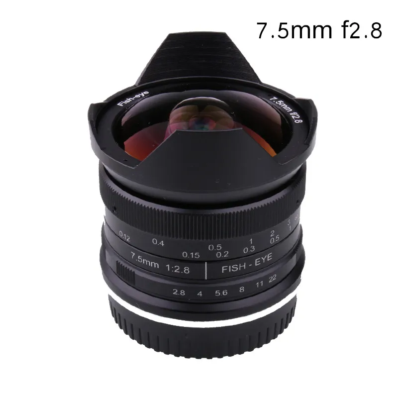 7 5 мм f2.8 Рыбий глаз объектив 180 APS-C ручной фиксированный для Canon EOS-M Крепление