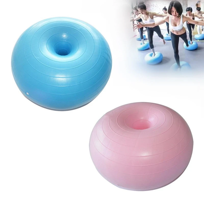 Форма пончика Сгущает взрывозащищенный мяч для йоги надувной баланс Массажный
