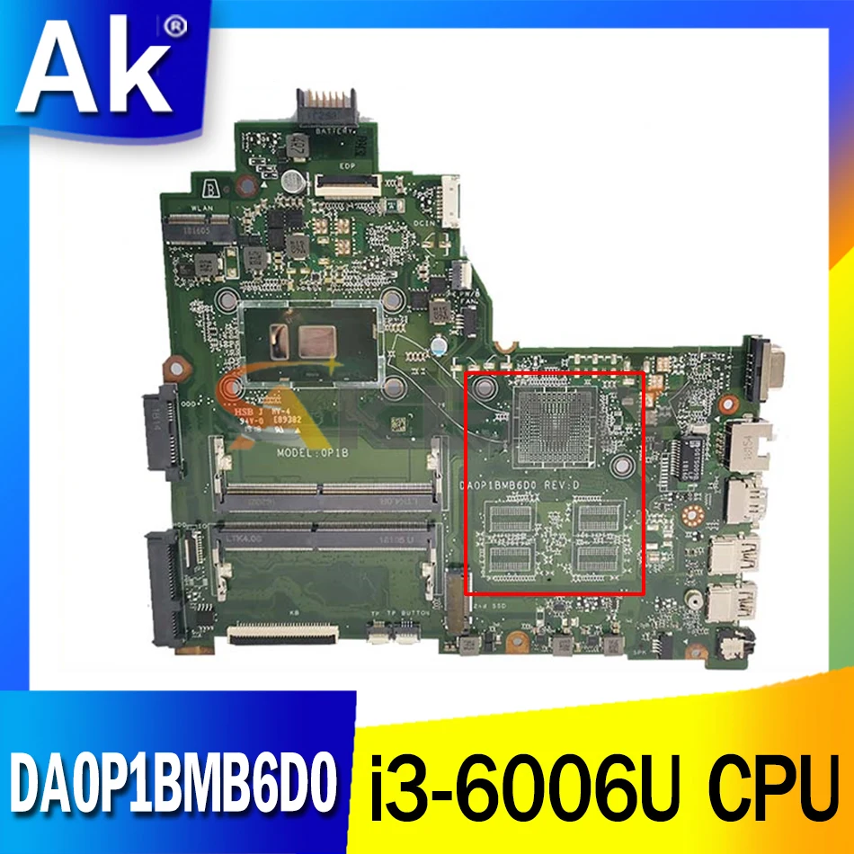 

For HP 14-BS 240 G6 Series Laptop Motherboard DA0P1BMB6D0 With SR2UW i3-6006u CPU 925423-001 925423-501 100% Tested Fast Ship