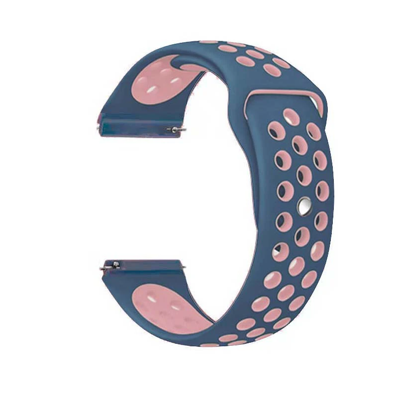 19-Blue pink 22 мм 20 мм ремешок для часов samsung galaxy watch active 46 мм ремешок gear S3 frontier 42 мм huawei watch gt ремешок силиконовый ремешок для часов - Цвет ремешка: 19-Blue pink