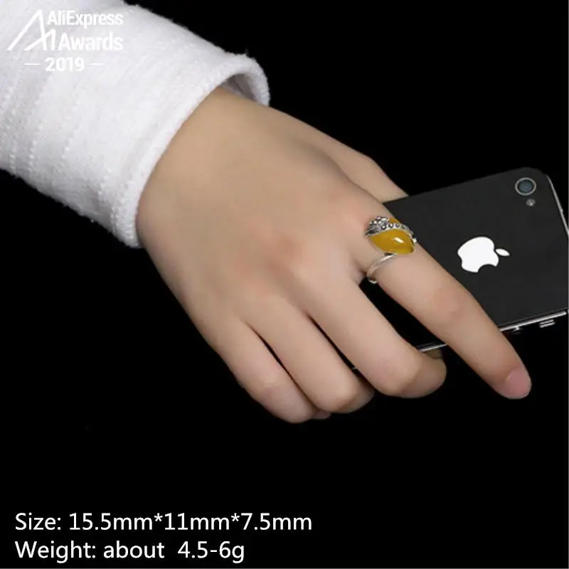 NOT FAKE Israel S925 Fine Antique shop Ring Sterling Silver Women aristocrat noble Natural Artisan Baltic Gemstone amber | Украшения и