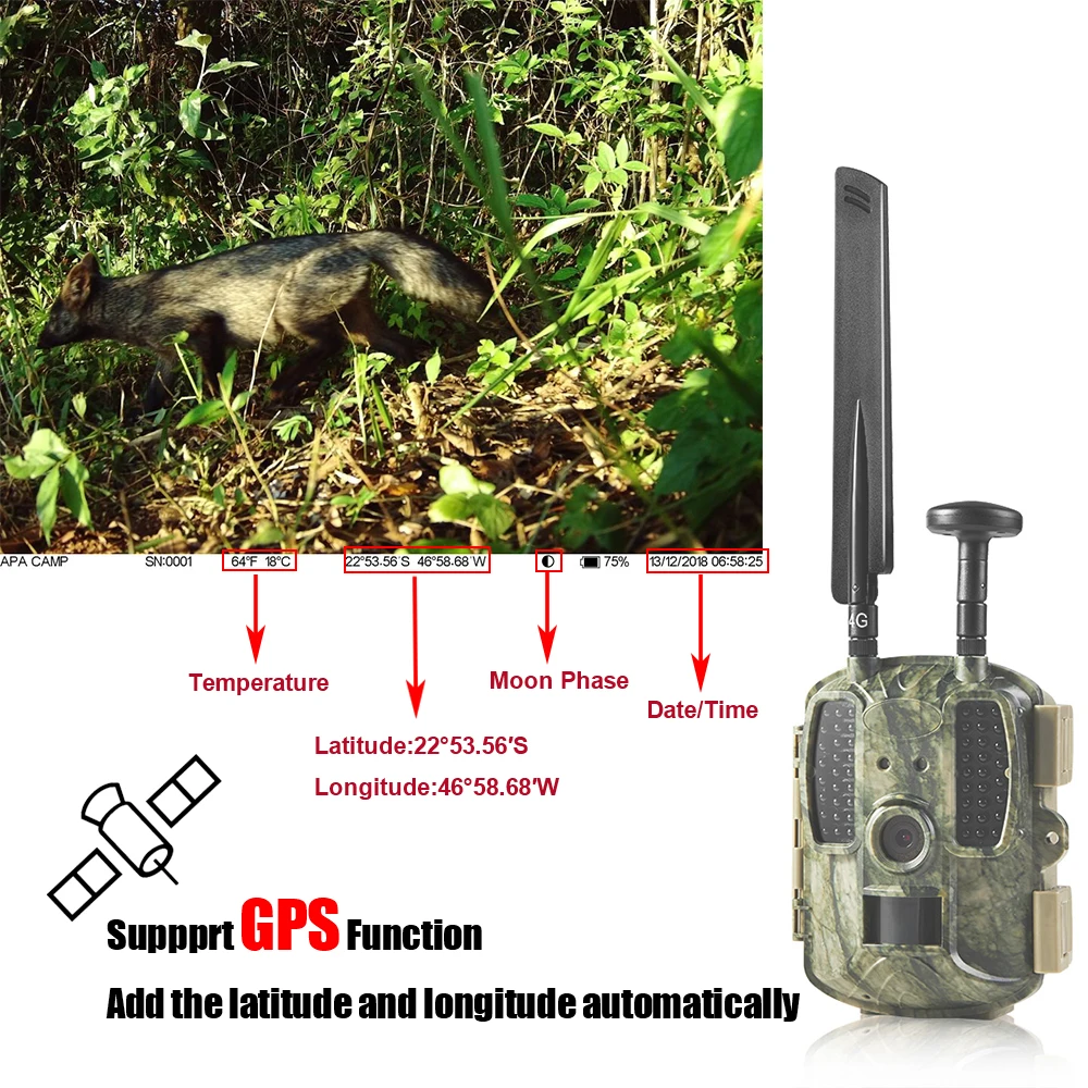 Беспроводная камера видеонаблюдения BL480L-P для дикой природы фотоловушка охоты Нм