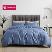 sondeson luxury noble blue 100 silk bedding set beauty super soft queen king duvet cover flat sheet or fitted sheet pillowcase