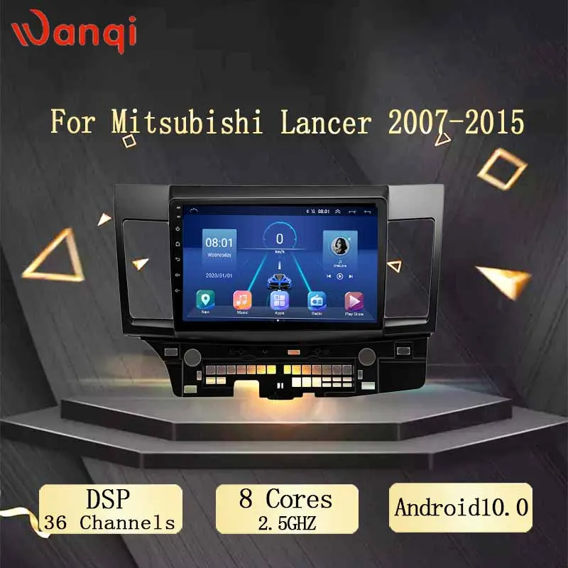 10 1 дюймовый автомобильный DVD плеер Wanqi 0 с GPS навигацией для Mitsubishi Lancer 2007 2008 2009 2010 2011