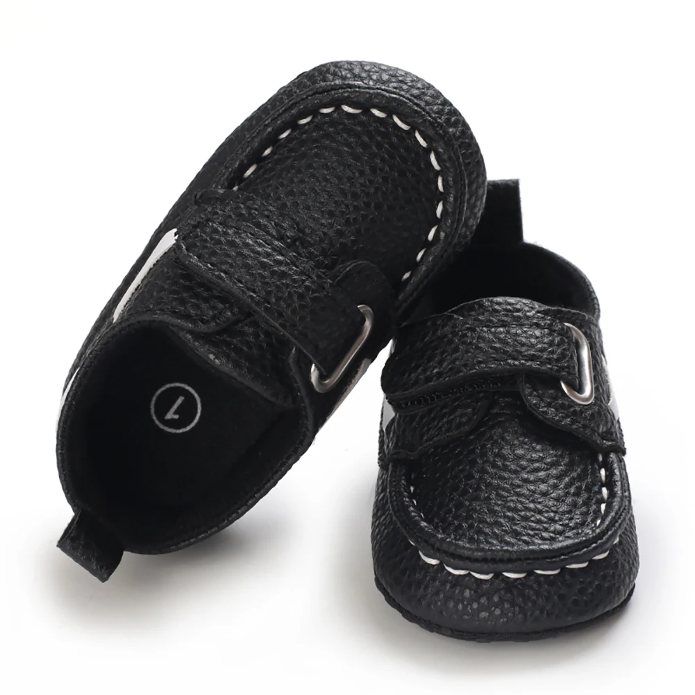 

Baby Boys Casual Shoes Infant Soft Sole Anti-slip PU Leather Toddler Prewalker Baby Cribster Shoes 0-18M