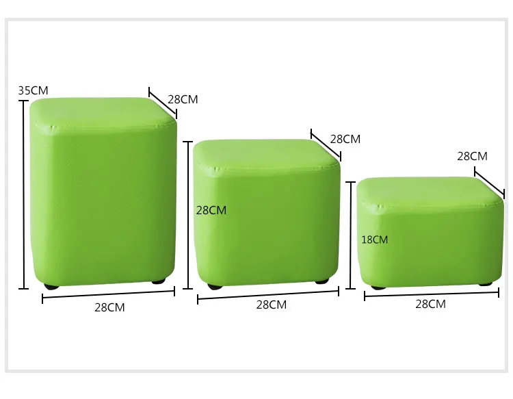 Креативный маленький детский стул диван табурет квадратный из твердой древесины