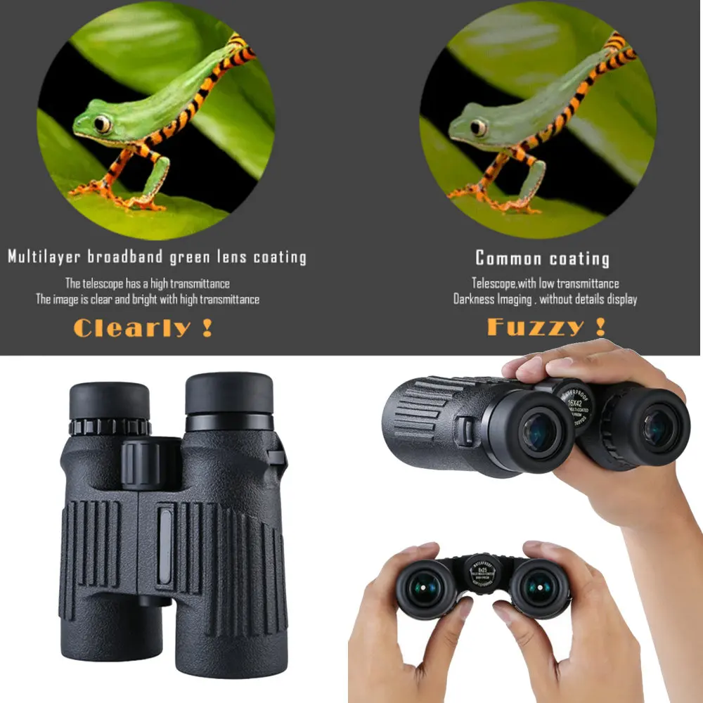 

New Arrival Hunting Binoculars Professional Waterproof HD 12x42 16x42 Binocular Telescope Powerful Bak4 LLL Night Vision
