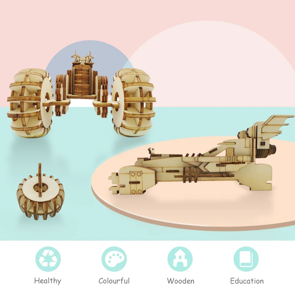 Mookids деревянная головоломка, игрушечные машинки, 3D деревянные головоломки, игры, летучая мышь, колесница, модель автомобиля, строительные развивающие игрушки, игрушки для взрослых