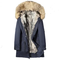 mens winter jacket real fur coat natural wolf fur liner parka men real raccoon fur collar warm jacket winterjas l18 5500 my1665