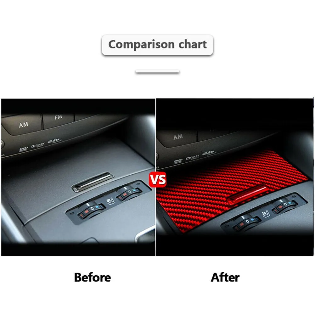 Красная отделка панели автомобиля из углеродного волокна для LEXUS IS250 IS350 2006 2012