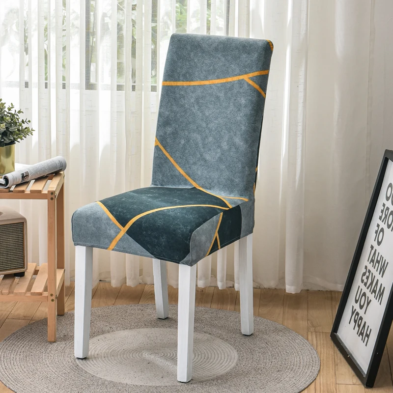 Chair Covers Spandex Slipcover Modern Removable Anti-dirty Kitchen Seat Case Stretch Cover for Weddings Party Office | Дом и сад
