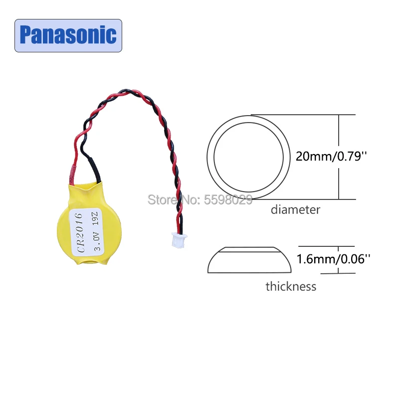 10 шт. Panasonic оригинальный CR2016 3 в кнопочный аккумулятор с вилкой для ноутбука IBM