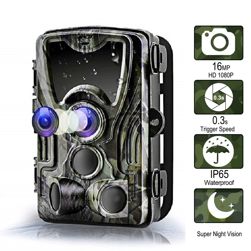 Suntekcam HC 801A охоты Камера 16MP 32 ГБ/64 Гб Trail IP65 фото ловушки 0 3 s Время срабатывания 850nm