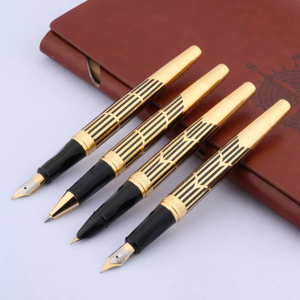 OFFICE new classical line Commerce black gift Golden Fountain Pen School Student Office Gifts Stationery | Канцтовары для офиса и