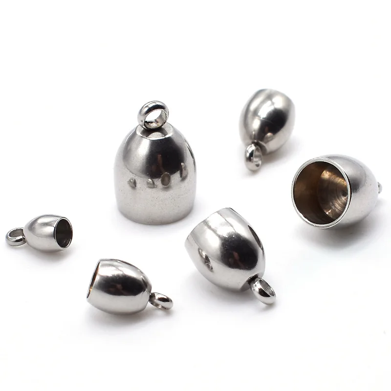 10 шт. Нержавеющая сталь Овальный Форма торцевыми крышками подходит для 3 4 5 6 7 8 мм