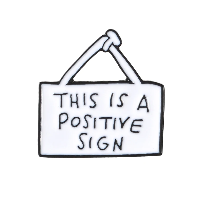 Positive Sign Необычные вещи, заколки на пуговицах, серия ТВ, Eleven, брошь, друзья, не лгут, значок, джинсовая рубашка, лацкан, булавка, готическое ювелирное изделие, подарок для фанатов - Окраска металла: Positive Sign