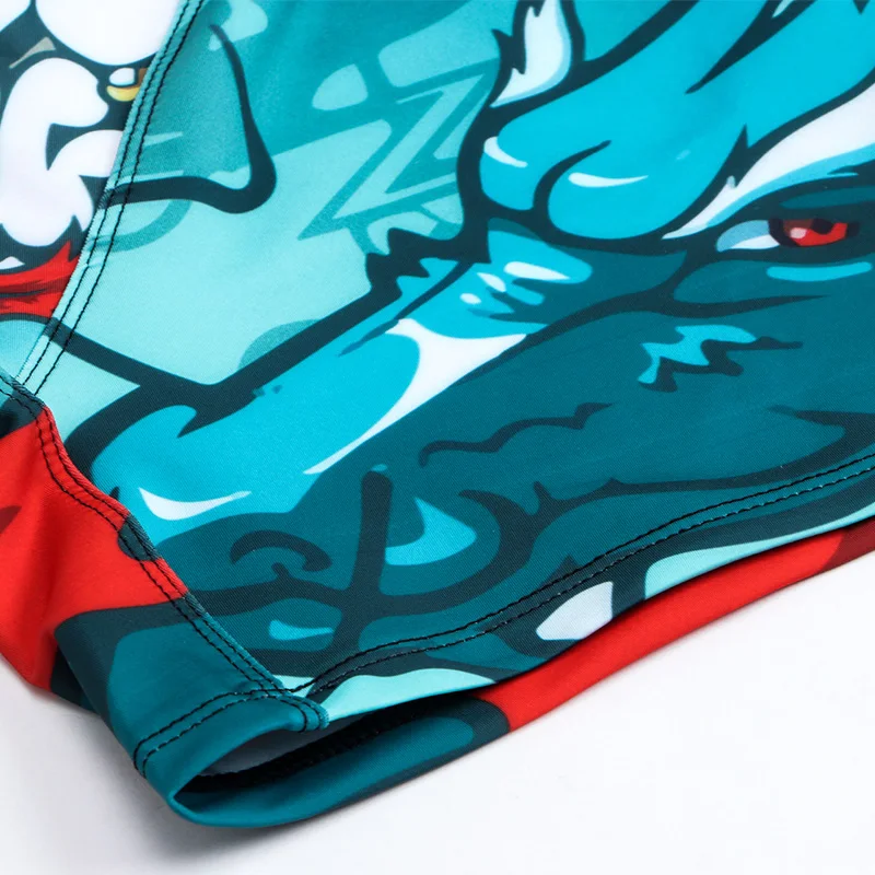 Мужские купальники модные мужские высокоэластичные плавки с 3D принтом со