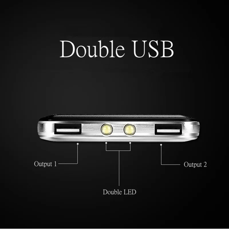 Внешний аккумулятор 30000 мАч большой емкости двойной USB Быстрый внешний зарядное