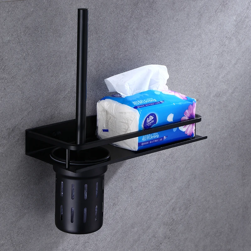 langyo bathroom toilet brush holder set blacksilverygrey wall mounted clean tool bathroom toilet brush set collection free global shipping