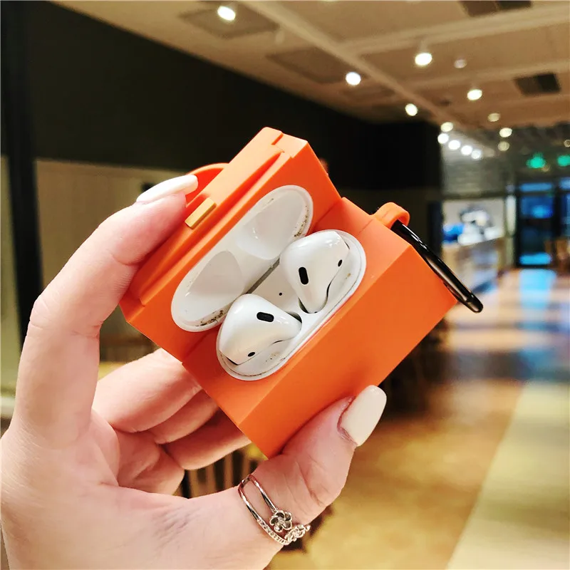 3D Роскошная брендовая Сумка Хобо Сумка для наушников Чехлы для Apple Airpods 1/2 силиконовый защитный чехол для наушников Аксессуары