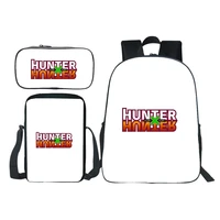 hunter x hunter backpack new hxh anime printed backpack stylish simplicity boy girl messenger bag pencil case 3 piecesset