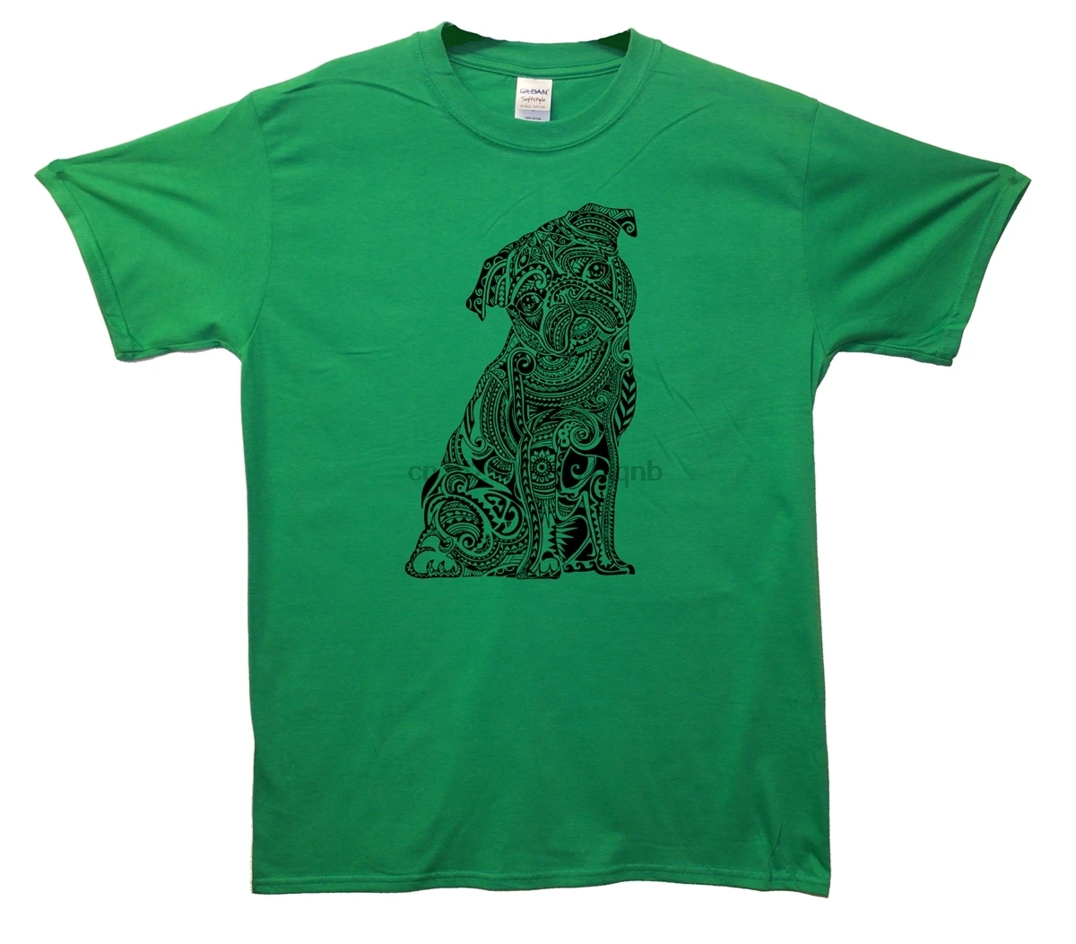 Брендовая футболка с татуировкой мопса летняя короткими рукавами для