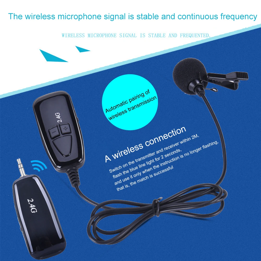 Беспроводной нагрудный микрофон с зажимом 2 4G набор передатчиков и приемников