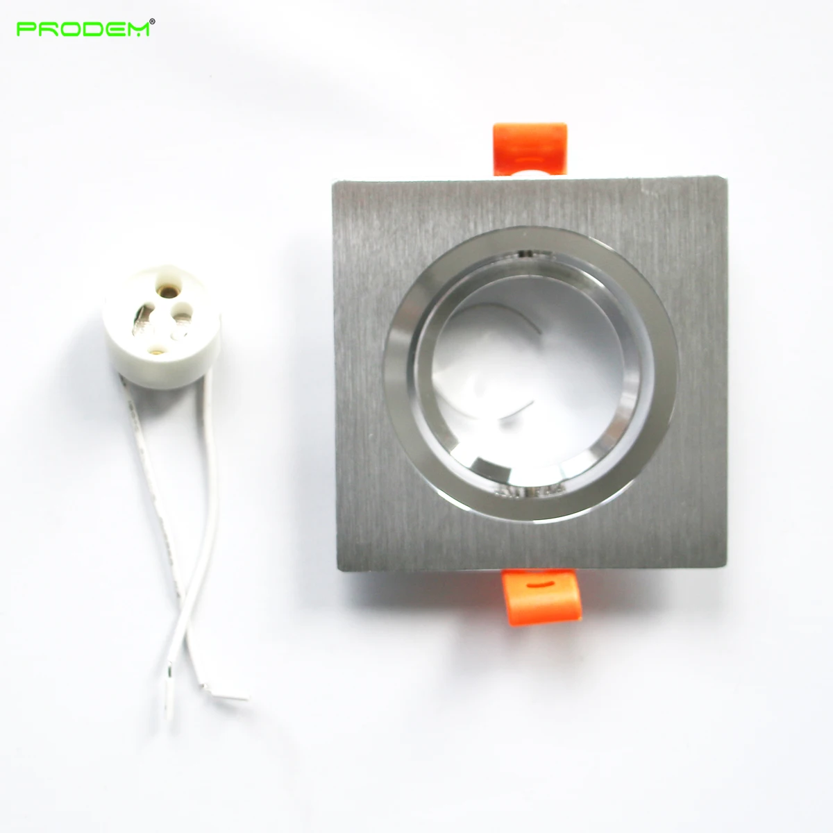 

DIY KIT 4 PACK Square frame for GU10 MR16 GU5.3 support stand metal led spotlight holder round dia50mm edge for led light cup.