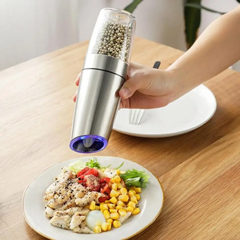 

Stainless steel induction pepper mill, pepper grinder, stainless steel electric grinder