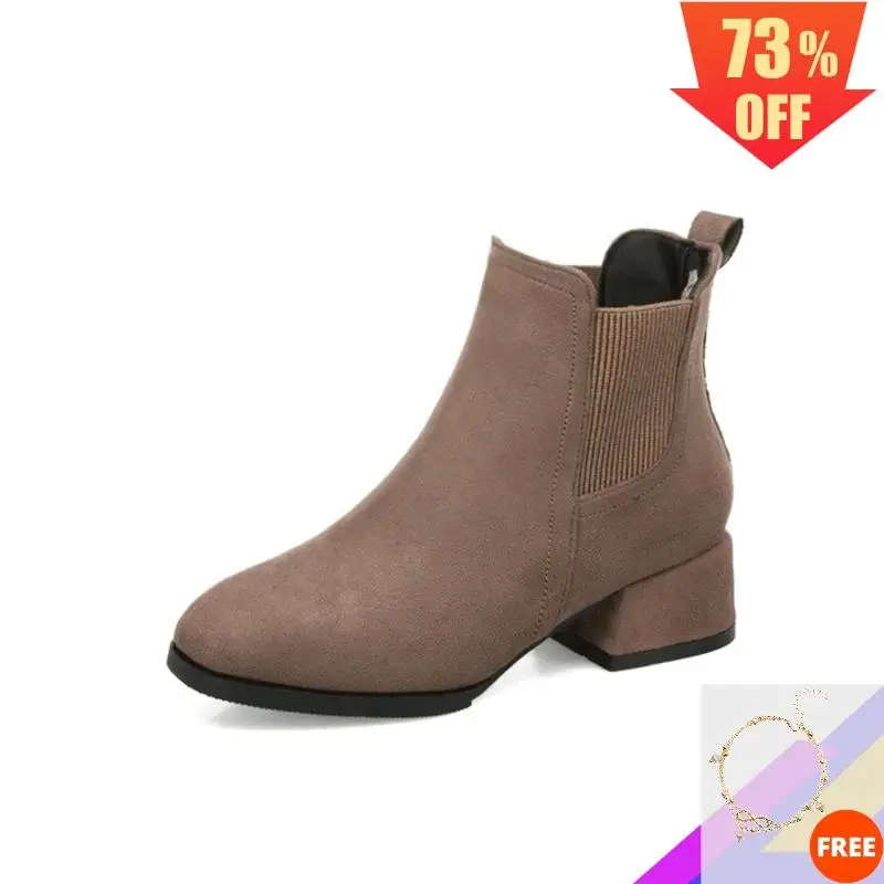 Женские ботильоны Martin без шнуровки с острым носком Осень зима Размеры 35 43