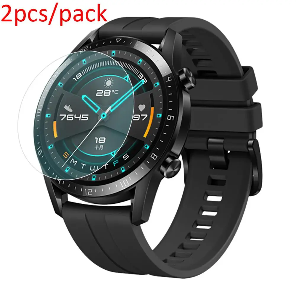2 упаковки для Huawei Watch GT (46 мм) Закаленное стекло защиты экрана 9H Защита от царапин