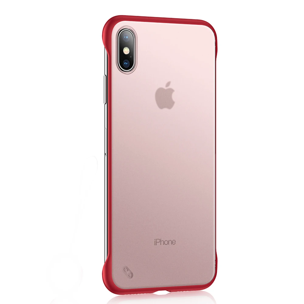 Red Without Ring Чехол LOVECOM без рамки с кольцом для iPhone 11 Pro Max XR XS Max 7 8 Plus X металлическая подвесная веревка матовая жесткая задняя крышка для ПК телефона - Цвет: Red Without Ring