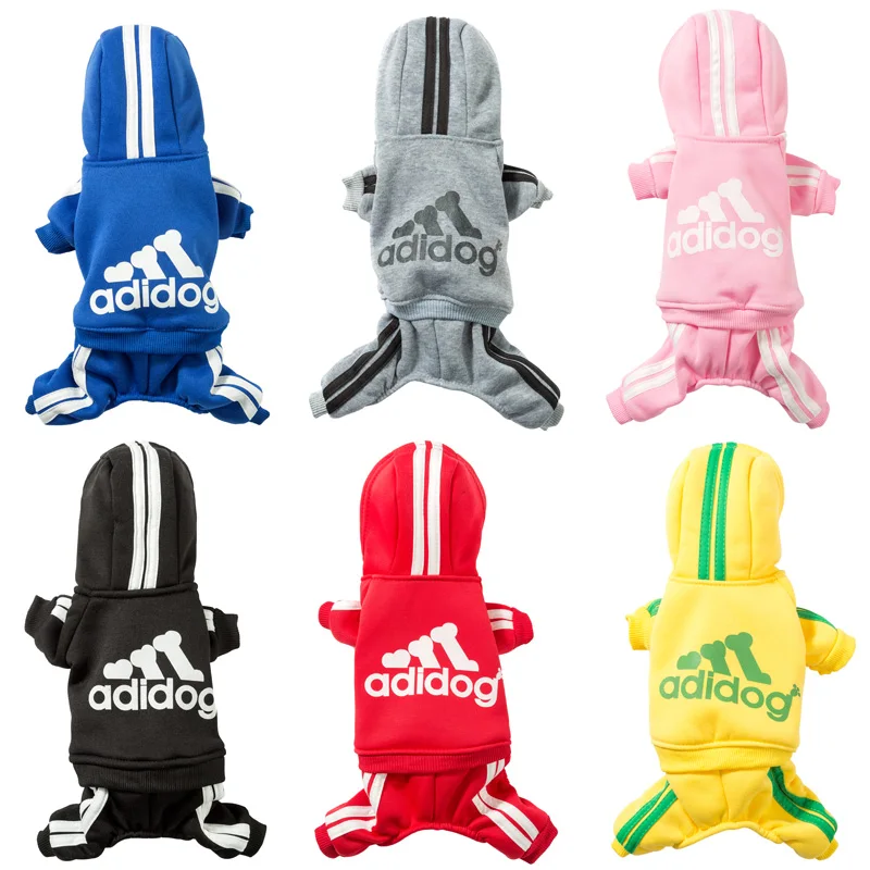 

Adidog Dog Clothes Hoodie French Bulldog Puppy Pet Sweatshirt Clothing Four-legged Sweater Small Medium-sized Dog Puppy Clothing